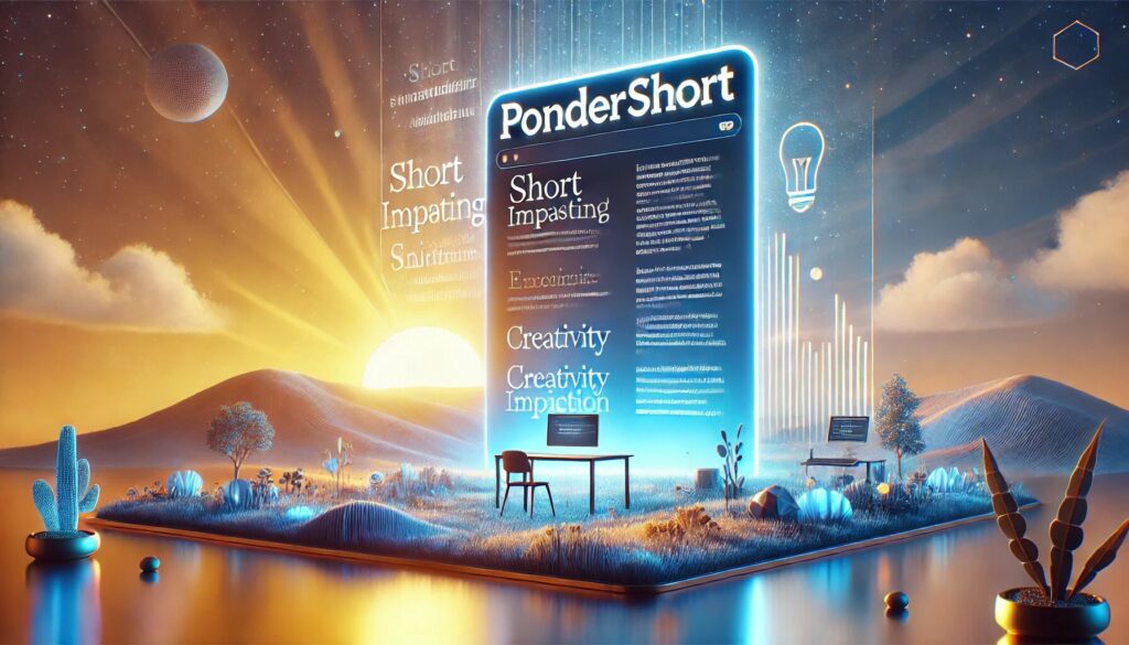 The User-Friendly Design of Pondershort.com!